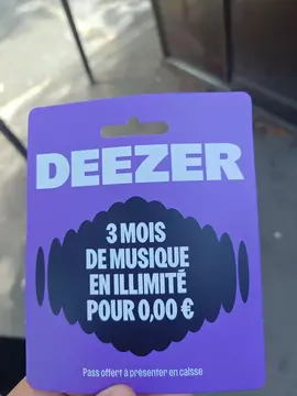 carte cadeau Deezer