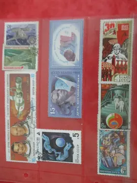 10 timbres oblitérés URSS - thème espace