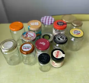 Lot de pots en verre + couvercle