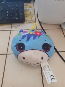 peluche bleu licorne a laver bon état