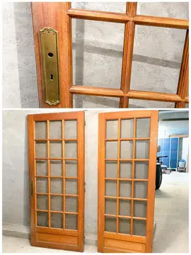 DOUBLE PORTE VITREE EN BOIS