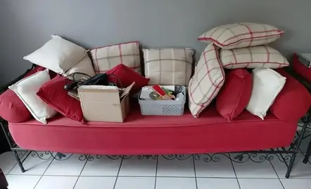 Banquette Fer Forgé noire avec Matelas