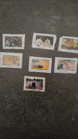 Timbres français série "150 ans de l'impressionnisme au bord de l'eau"