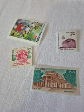 timbres Népal et Inde non oblitéres