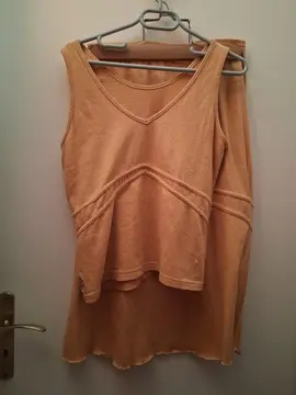 Ensemble jupe et haut taille XXL soie et coton