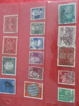 15 timbres oblitérés - Allemagne Ouest - années 1960