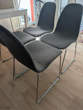 lot de 4 chaises grises