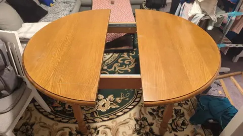 Table ronde extensible en bois