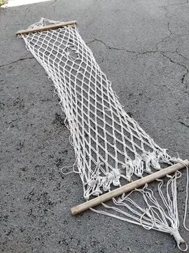 Hamac en macramé, à réparer
