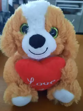 Peluche chien avec message