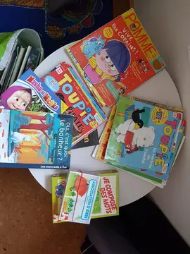 lot revues, petits livres, jeux (3-6ans)