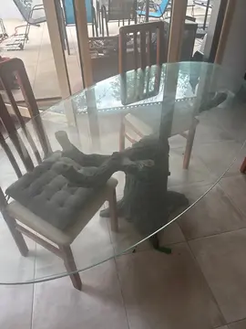 table en verre