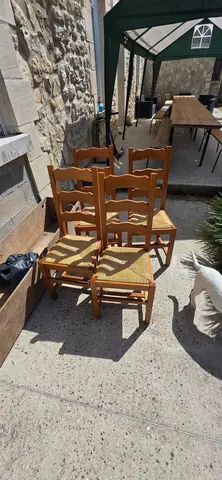 chaises bois macif
