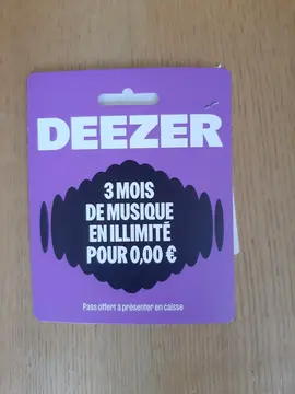 carte deezer 3 mois offert