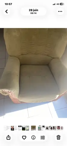 fauteuil bois et tissu