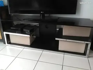 Meuble TV en verre