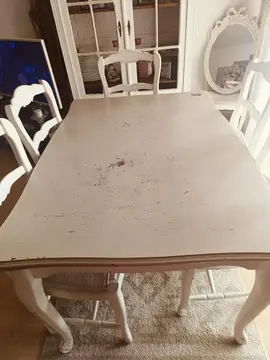 table rectangle avec 6 chaises