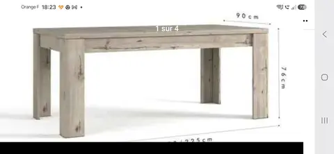 table de dalle a manger extensible
