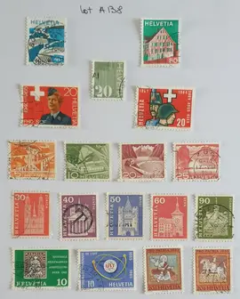 Lot A138 Timbres de Suisse