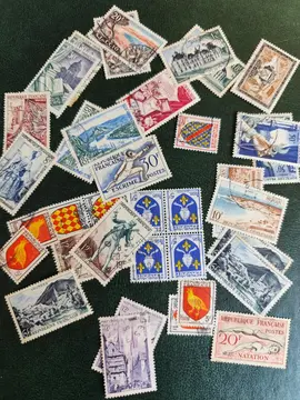 gros lot timbres France anciens