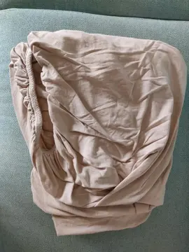 drap housse beige 1 place