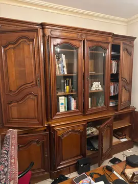 belle bibliothèque en merisier