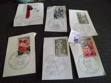 LOT 6 DE TIMBRES 1 ER JOUR