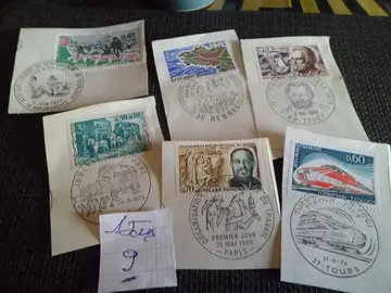 LOT 9 DE TIMBRES 1 ER JOUR