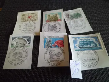 LOT 10 DE TIMBRES 1 ER JOUR