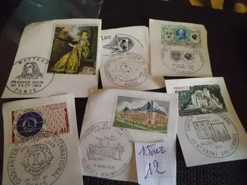 LOT 12 DE TIMBRES 1 ER JOUR