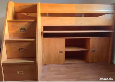 LIT MEZZANINE BUREAU RANGEMENTS