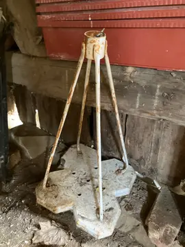 pied de parasol en fonte