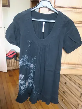 TUNIQUE Femme « CO2 ça gaze pour moi » Taille M 100% coton