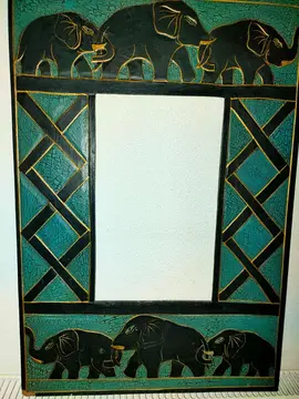 Cadre Bois Eléphant 60X40 cm