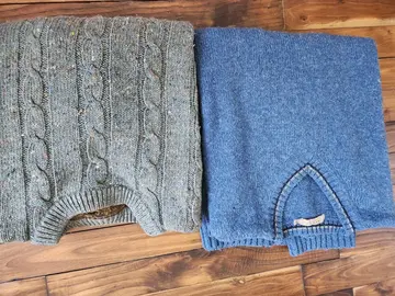 2 pulls laine homme taille L et XL