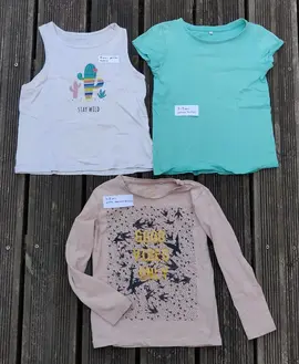 Lot 6 hauts fille - 7/8 ans