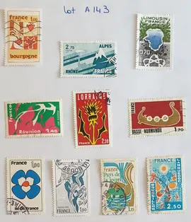Lot A143 Timbres Régions de France