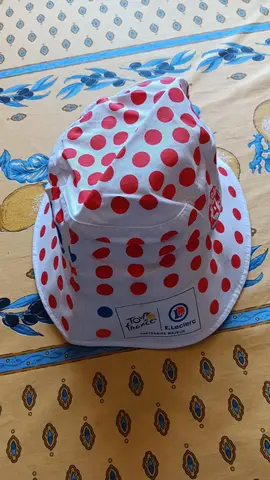 Chapeau blanc à pousser rouges taille 58 Tour de France