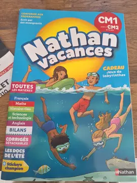 cahier de vacances