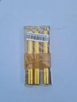 lot de 3 bougies chandelles dorée