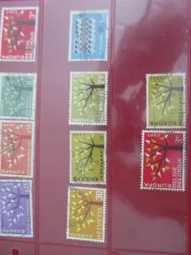 10 timbres oblitérés "Europa 1962" - différents pays