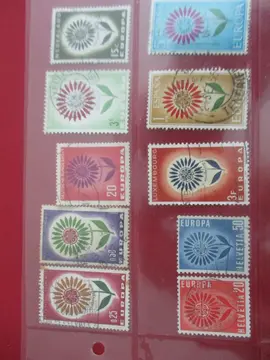 10 timbres oblitérés Europa - 1964 - différents pays