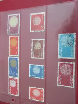 10 timbres oblitérés EUROPA 1970 différents pays