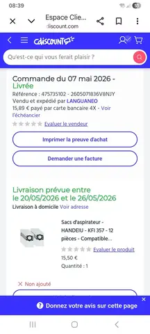 sacs aspirateur pour marque karcher
