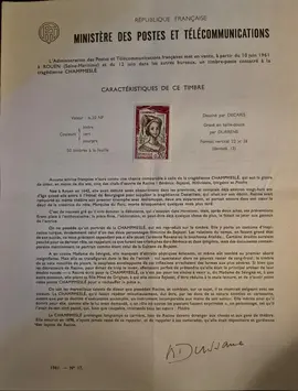 Timbres - notices philatéliques - 1961 (4)