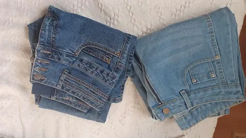 jeans taille 38 et un taille S (petit 38)