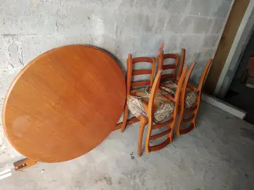 table ronde 4 chaises