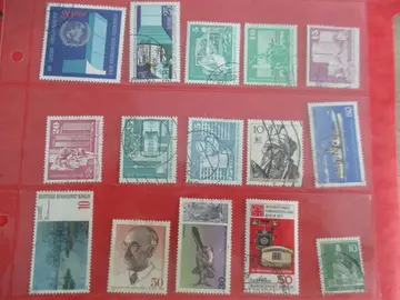 15 timbres oblitér. Allemagne de l'Est DDR