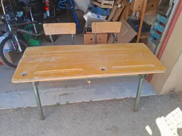 bureau ancien double