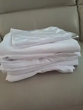 lot de 8 nappes rondes blanches